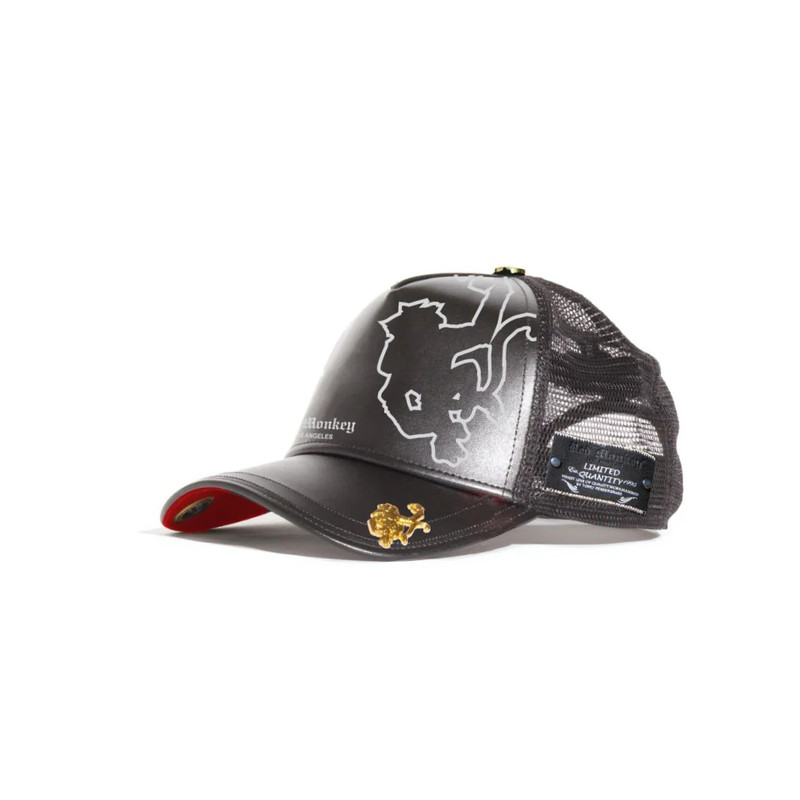 Red Monkey RM1347 Limited Edition Trucker Cap - Black & White - قبعة